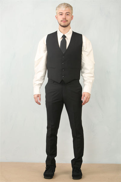 Men's Black 3 Piece Formal Classic Prom Suit Workwear