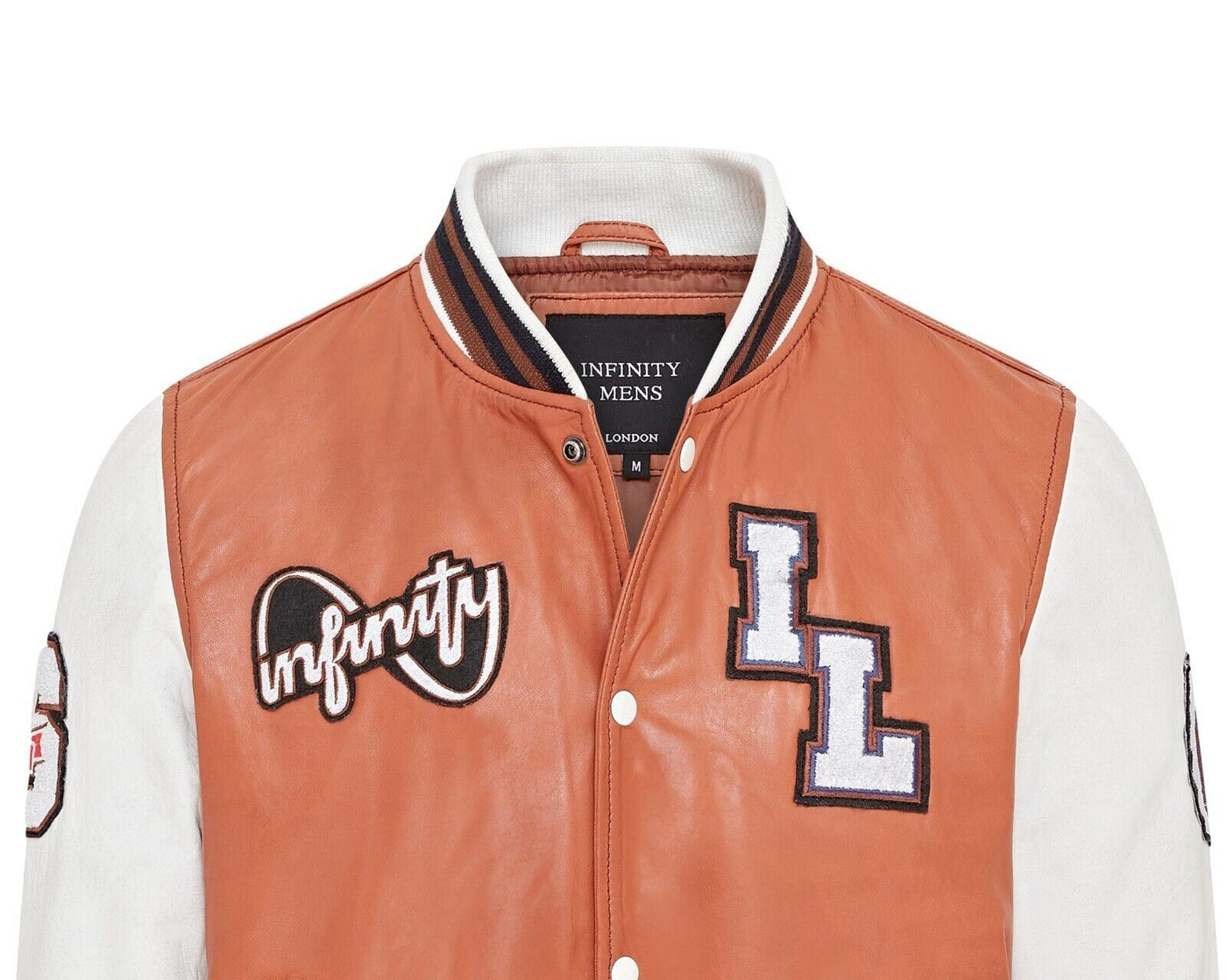 Mens Baseball Leather Letterman Bomber Jacket - Ashwood