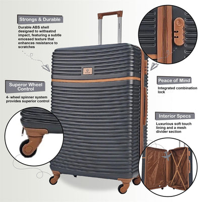 Hardshell Cabin Robust 4 Wheel ABS Luggage Travel Bag