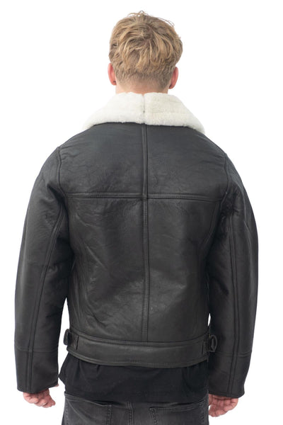 Mens Sheepskin Leather WW2 Bomber Jacket-Haverhill