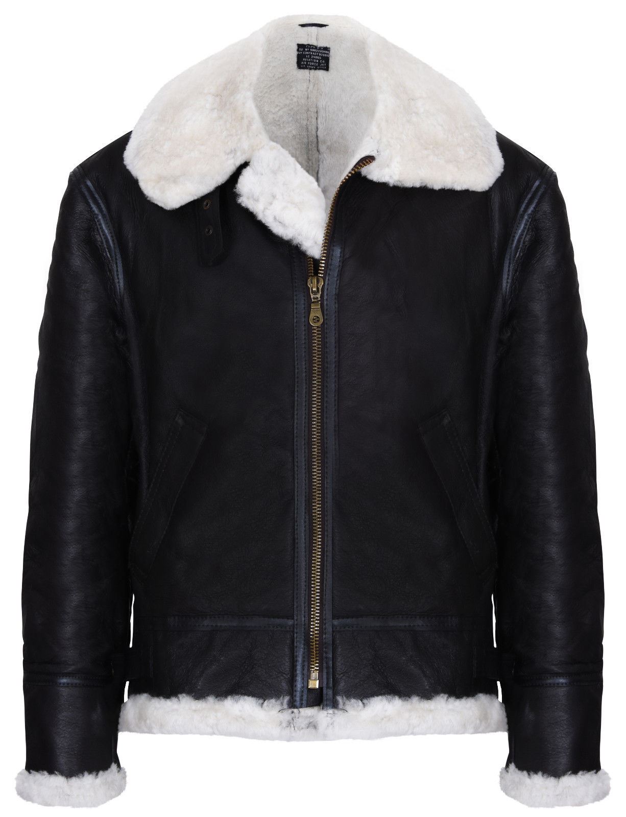 Mens B3 Aviator Real Sheepskin Leather Flying Jacket-Oxford