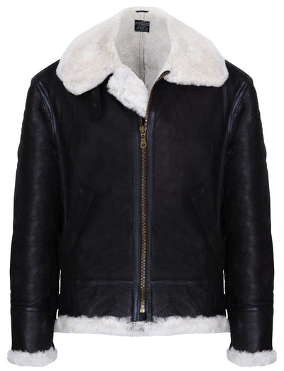 Mens B3 Aviator Real Sheepskin Leather Flying Jacket-Oxford