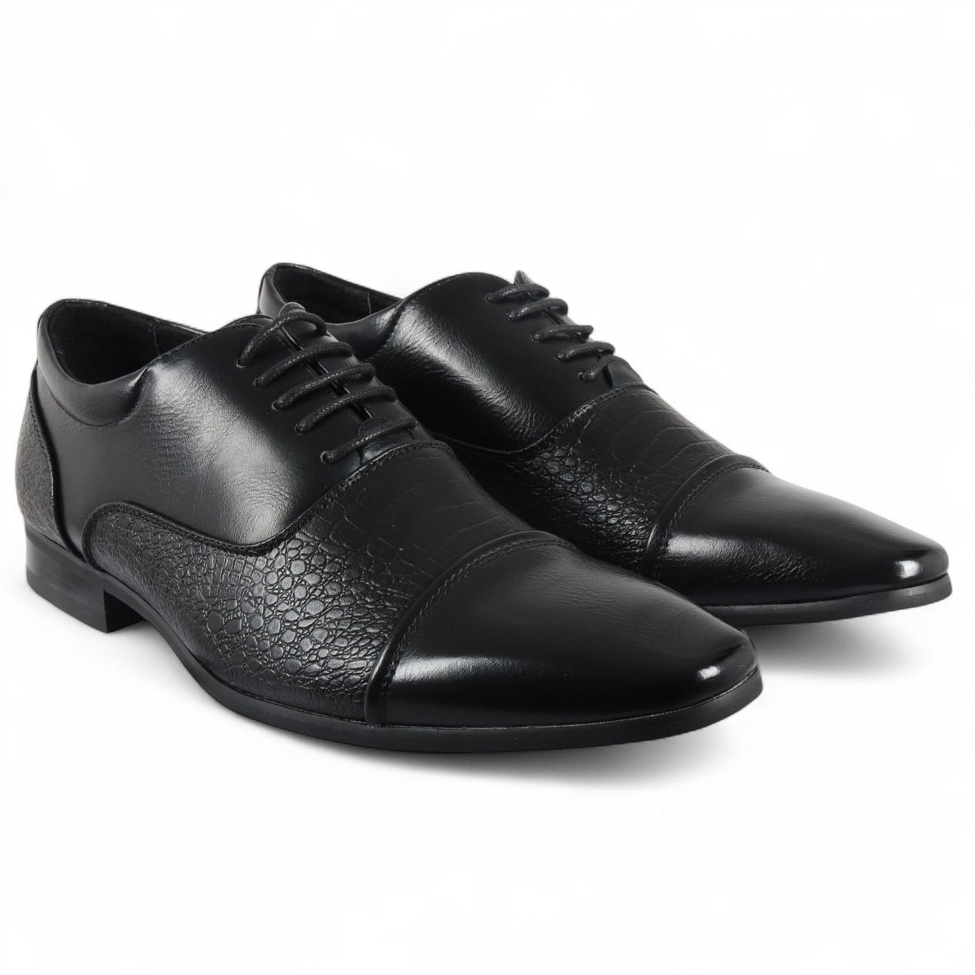 Men's Black Classic Lace-Up Brogue Formal Shoes