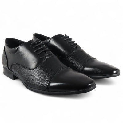 Men's Black Classic Lace-Up Brogue Formal Shoes