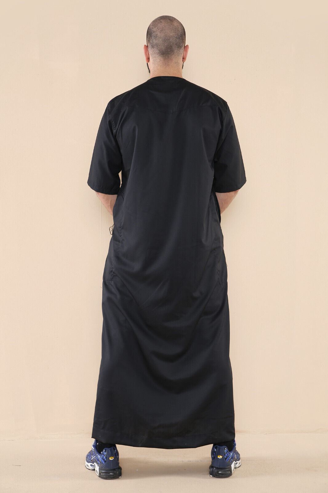 Mens Thobe Jubba Islamic Arab Moroccan Saudi Zipped Kaftan Arab Robe