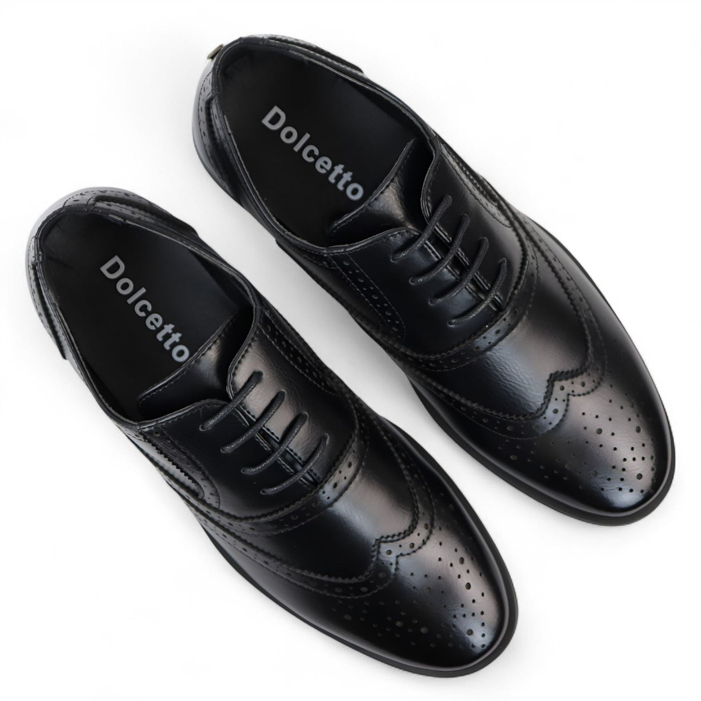 Men’s Black Classic Brogue Derby Oxford Shoes