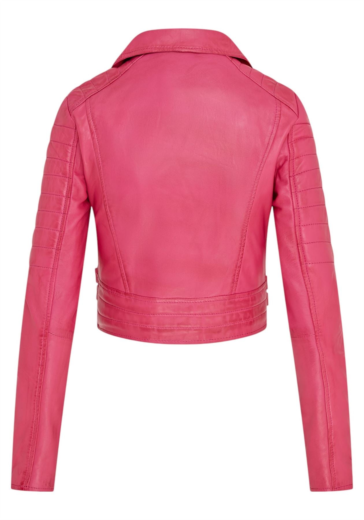 Giacca da motociclista in pelle corta Brando da donna - Damasco