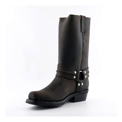 Grinders Unisex Brown Western High Leather Boots- Renegade Hi