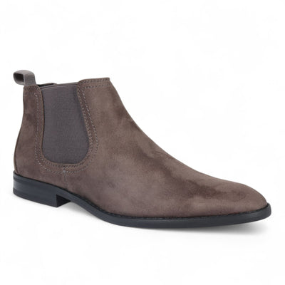 Men's Suede Chelsea Boots Real Leather Lined Slip-On