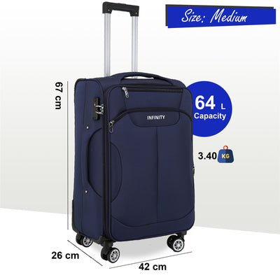 8 Wheel Lightweight Suitcase Luggage TSA Travel Bags Set