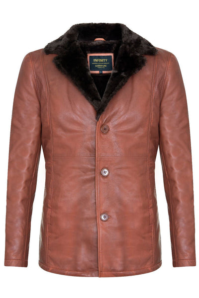 Men's Reefer Leather Blazer Jacket`- Pablo