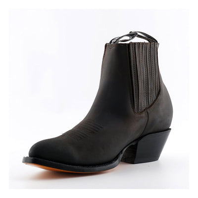Grinders Unisex Brown Western Ankle Boots- Maverick