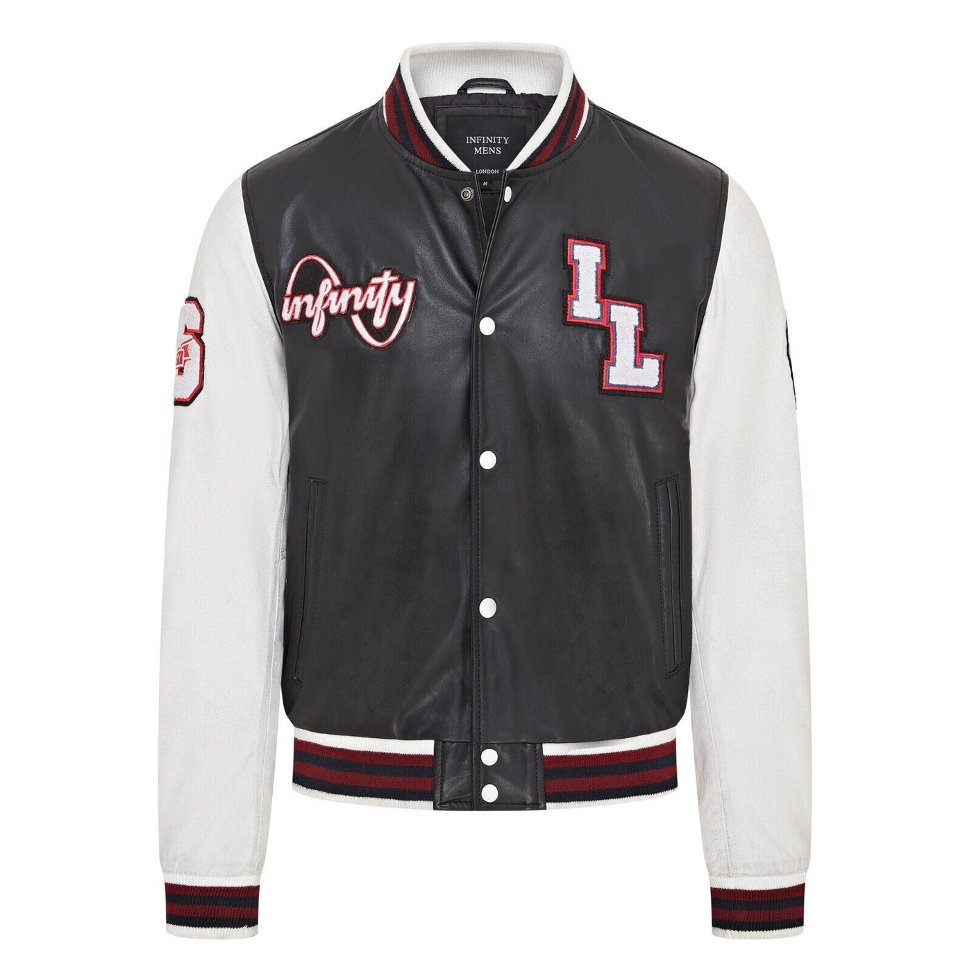 Mens Baseball Leather Letterman Bomber Jacket - Ashwood