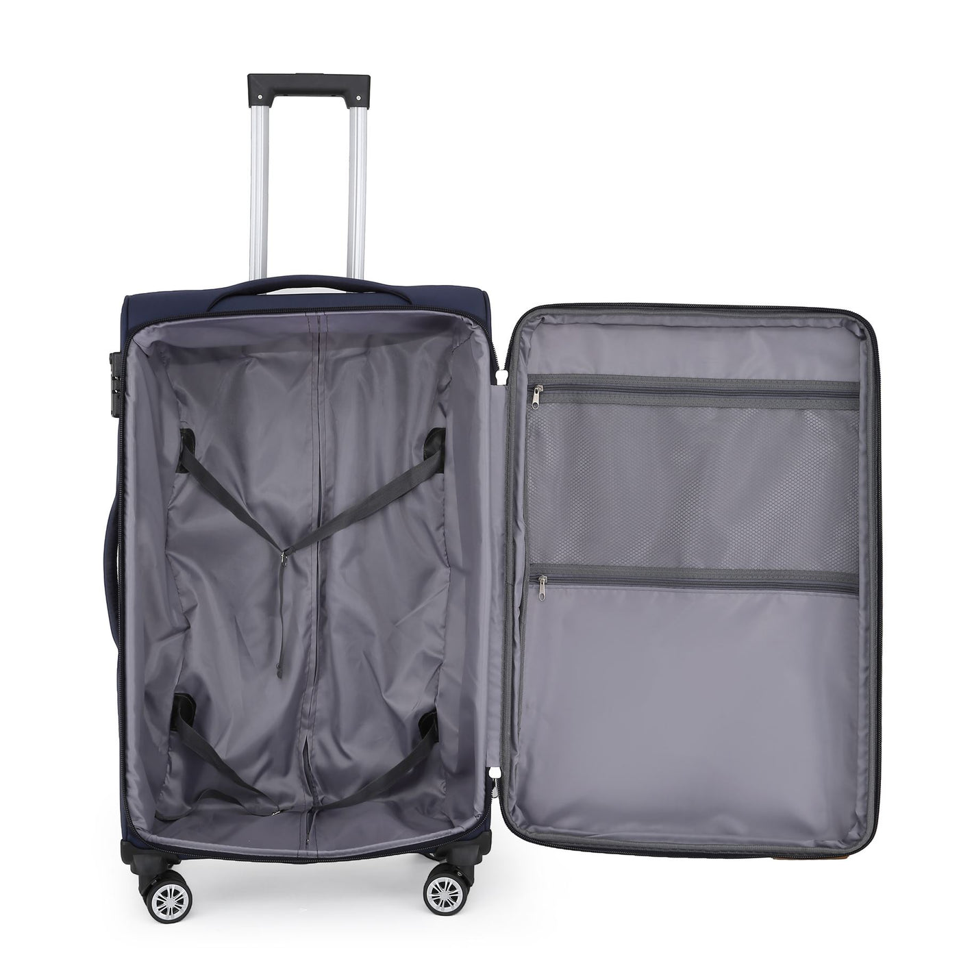 Soft Cabin Suitcase 36.5 x 23.5 x 58 cm Nylon 900D Suitable Integrated TSA Lock for Easyjet, Ryanair, Wizzair