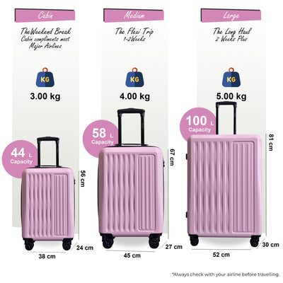 ABS Hard Shell Suitcase Luggage Set Travel Carry on Cabin Bag