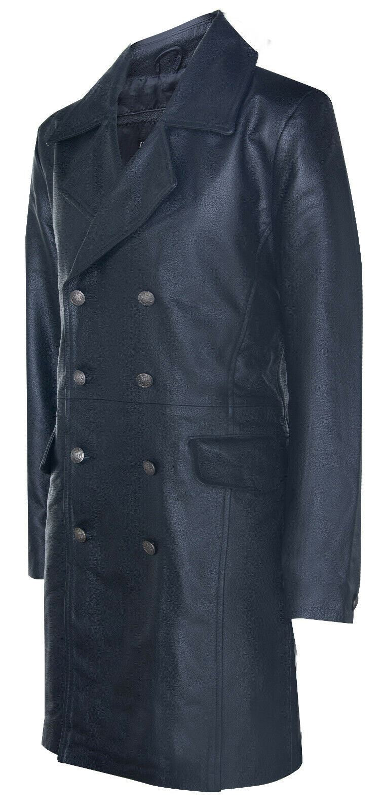 Mens Cowhide Leather Peacoat-Cordoba