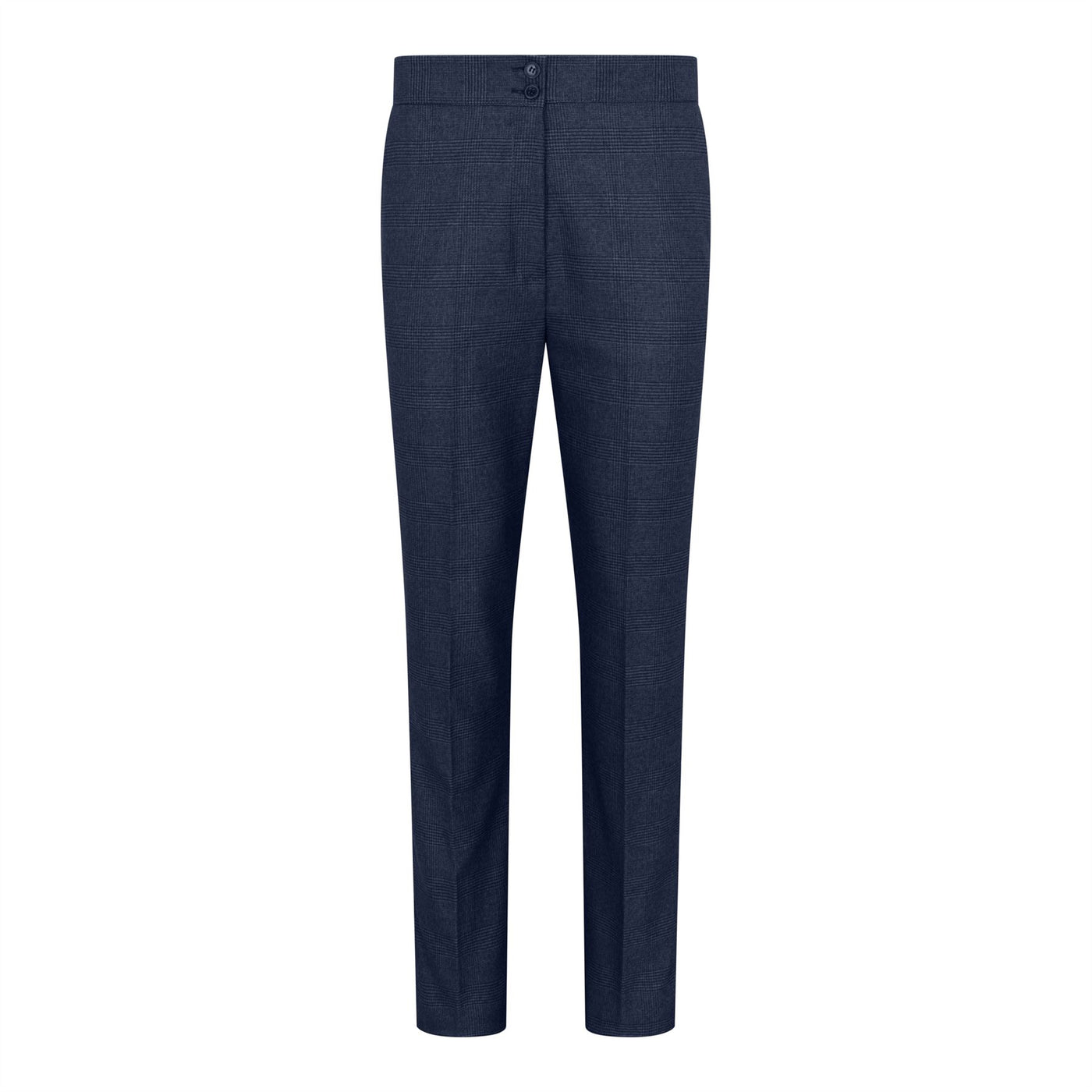 Women's Navy Three-Piece Tailored Fit Suit in Prince of Wales Check