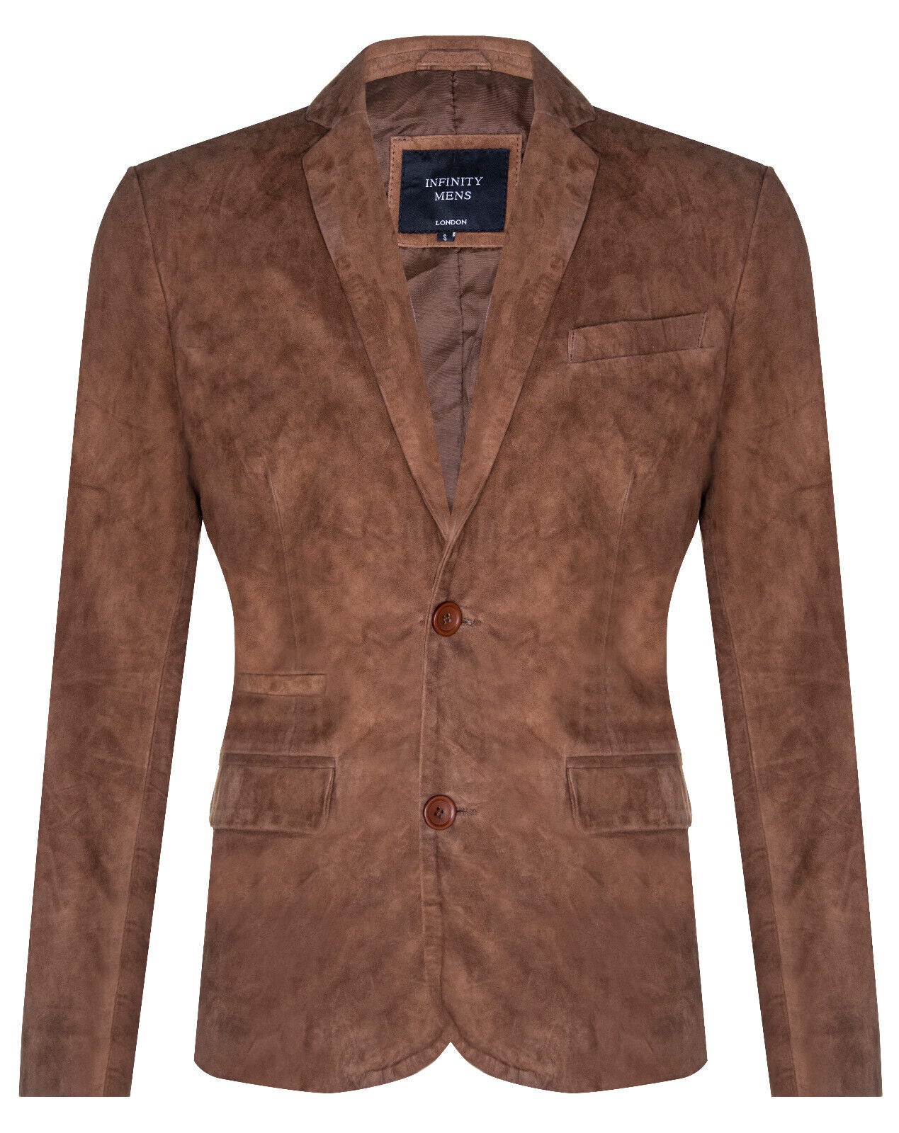 Mens Blazer Suede Jacket Soft Italian Leather Coat