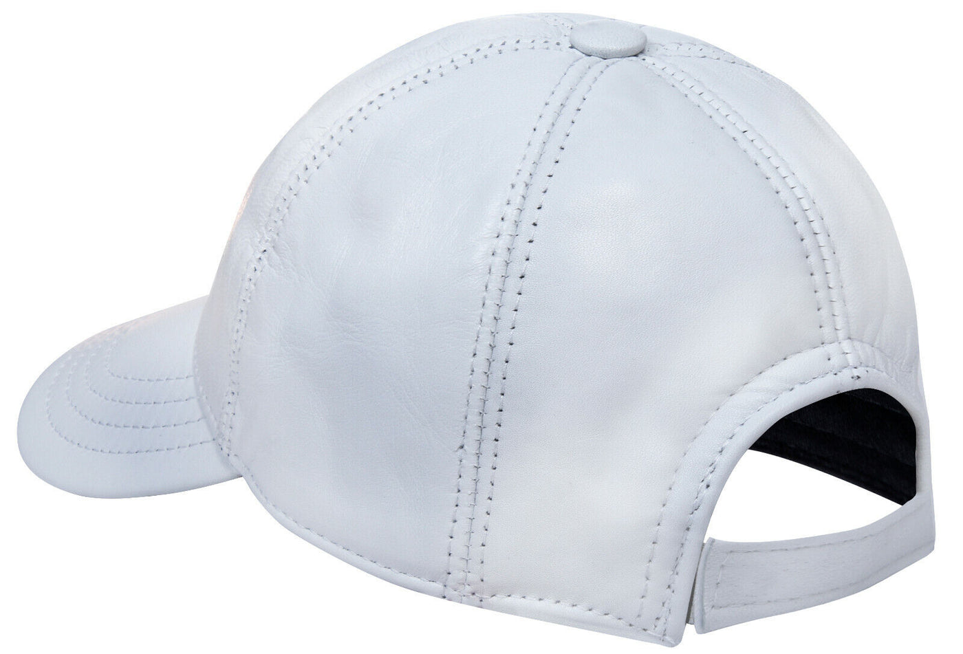 Mens Womens Real Nappa Leather Adjustable Golf Snapback Plain Baseball Cap Hat