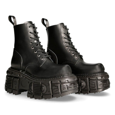 New Rock Unisex Military Techno Platform Boots- M-MILI084N-S5