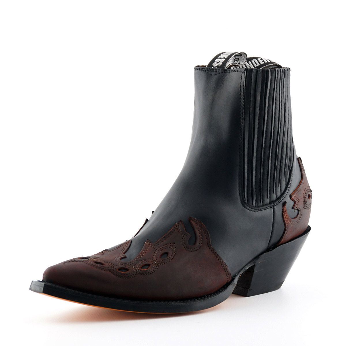 Grinders Unisex Leather Black Western Boots- Arizona Lo