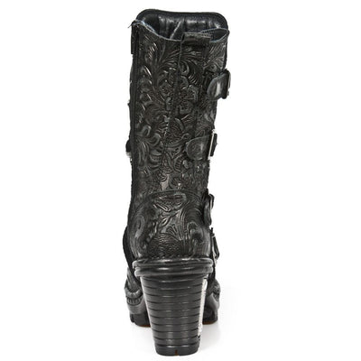 New Rock Ladies Floral Gothic Leather Boots- NEOTR005-S25
