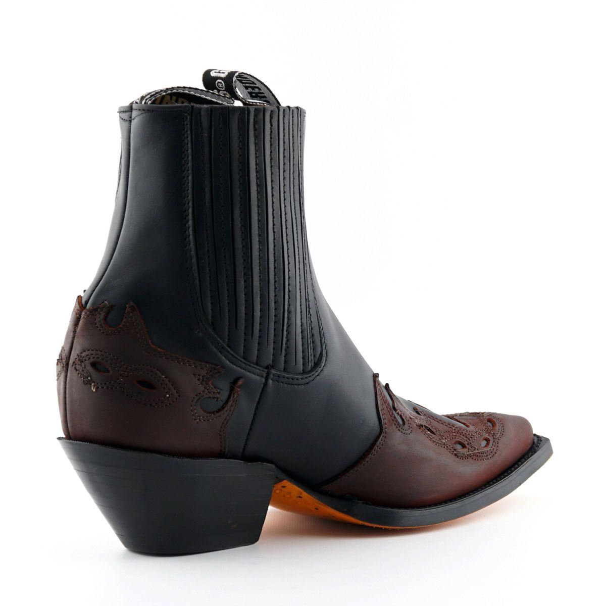 Grinders Unisex Leather Black Western Boots- Arizona Lo