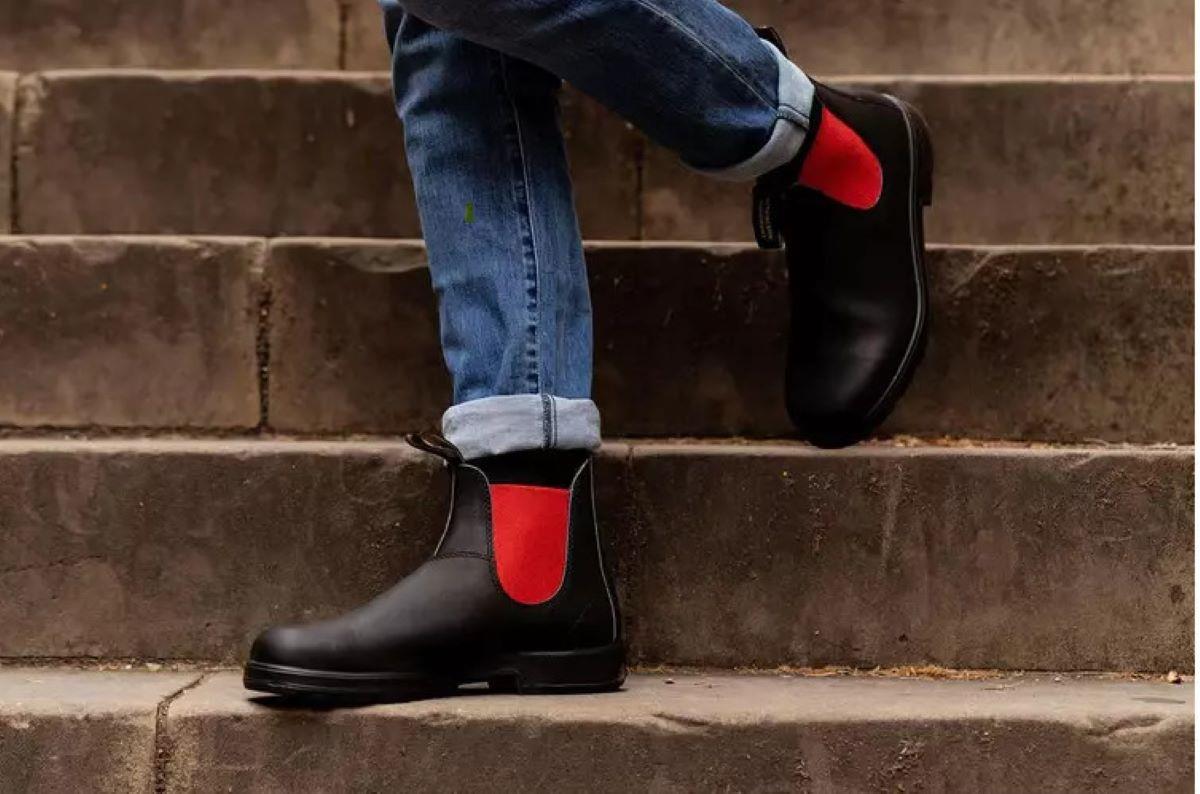 Blundstone #508 Black Red Chelsea Boot